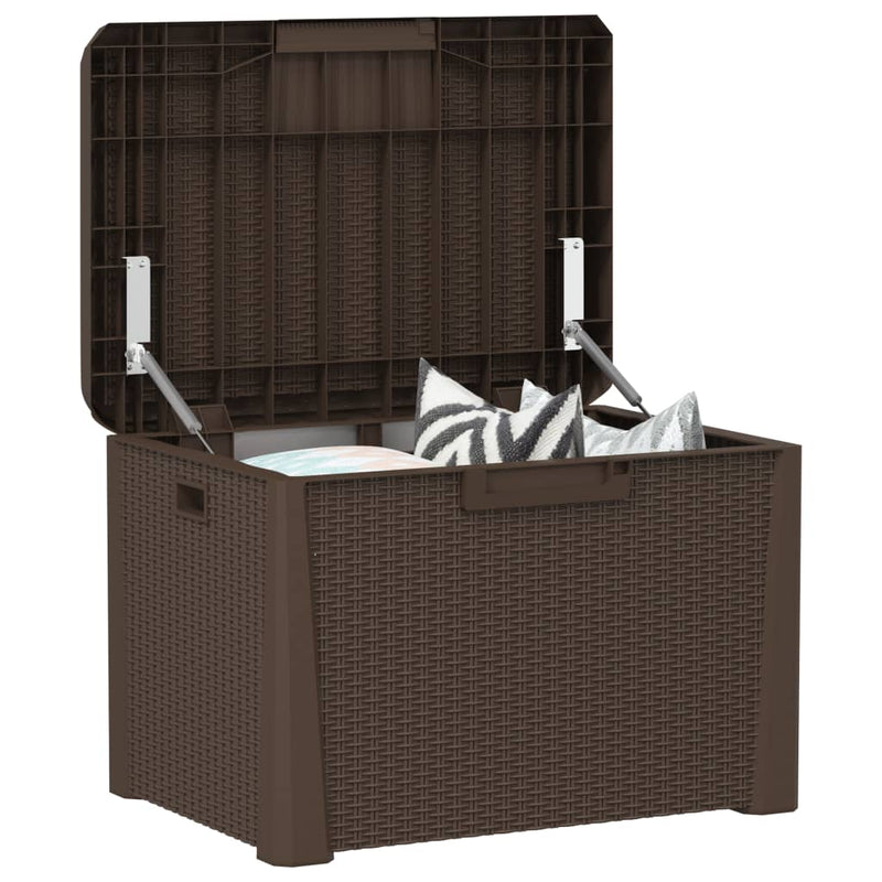 Garden Storage Box Brown 125 L PP