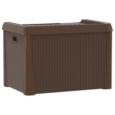 Garden Storage Box Brown 125 L PP