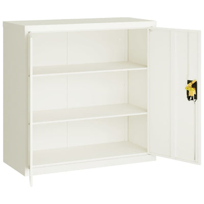 File Cabinet White 90x40x90 cm Steel