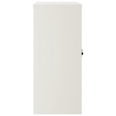 File Cabinet White 90x40x90 cm Steel