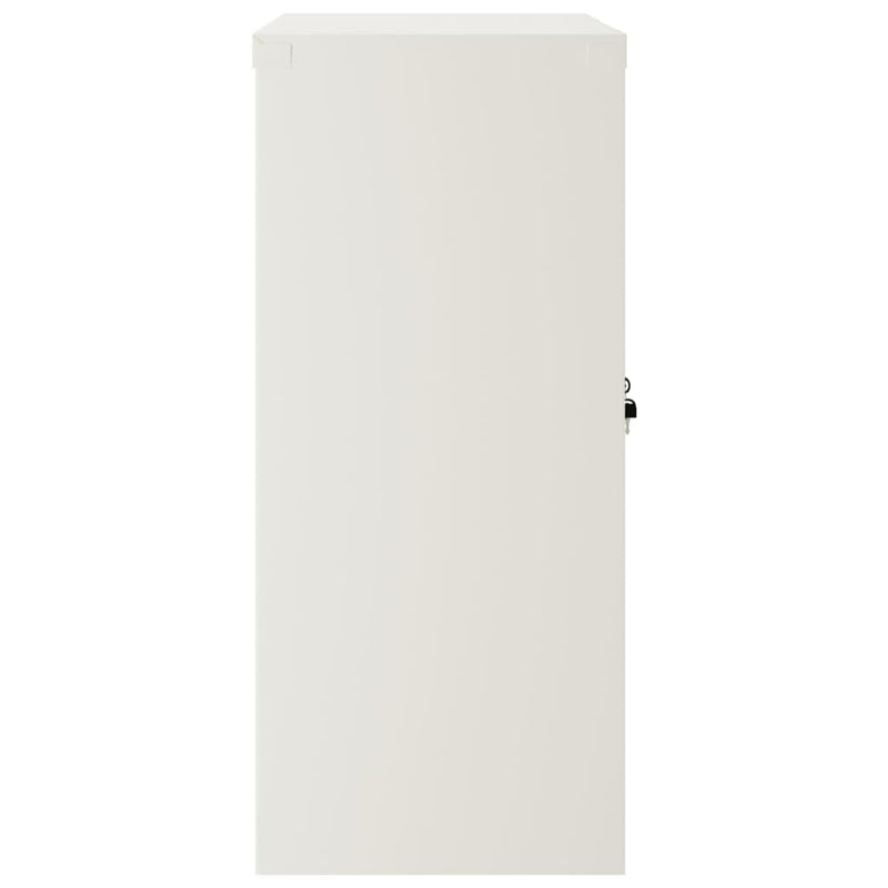 File Cabinet White 90x40x90 cm Steel