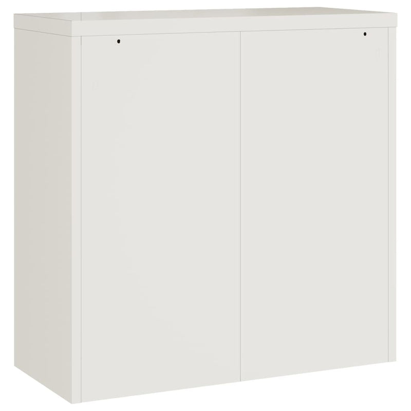 File Cabinet White 90x40x90 cm Steel