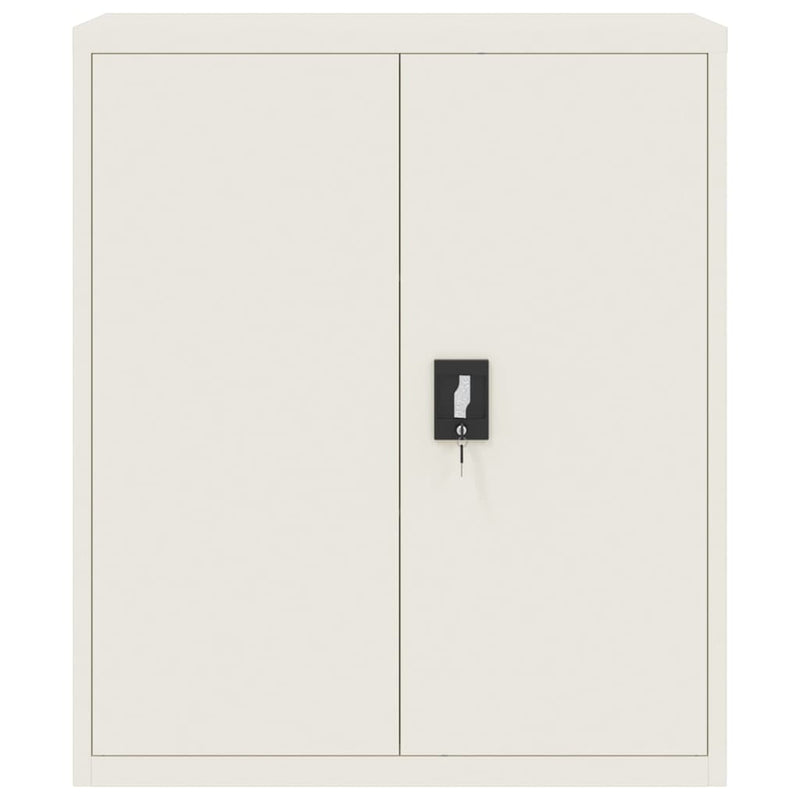 File Cabinet White 90x40x105 cm Steel