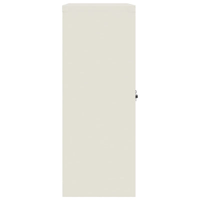 File Cabinet White 90x40x105 cm Steel