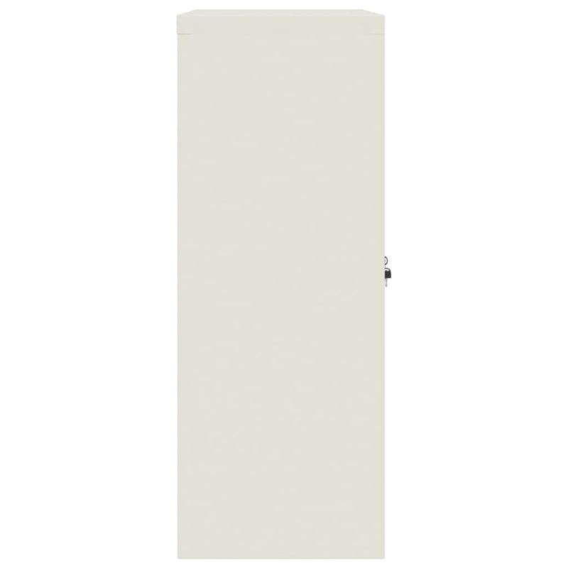 File Cabinet White 90x40x105 cm Steel