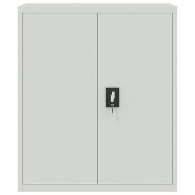 File Cabinet Light Grey 90x40x105 cm Steel