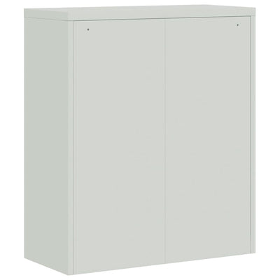 File Cabinet Light Grey 90x40x105 cm Steel