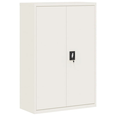 File Cabinet White 90x40x140 cm Steel