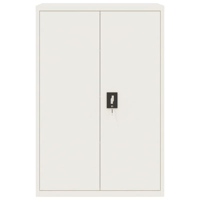 File Cabinet White 90x40x140 cm Steel