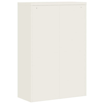 File Cabinet White 90x40x140 cm Steel