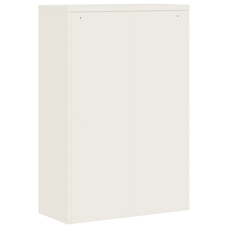 File Cabinet White 90x40x140 cm Steel