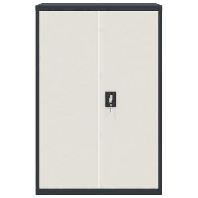 File Cabinet Anthracite and White 90x40x140 cm Steel