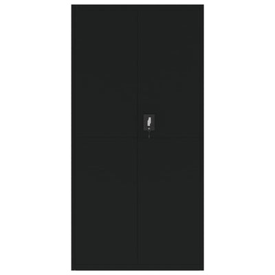 File Cabinet Black 90x40x180 cm Steel