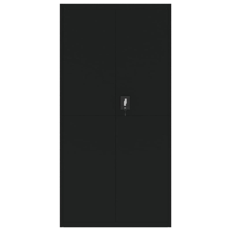 File Cabinet Black 90x40x180 cm Steel