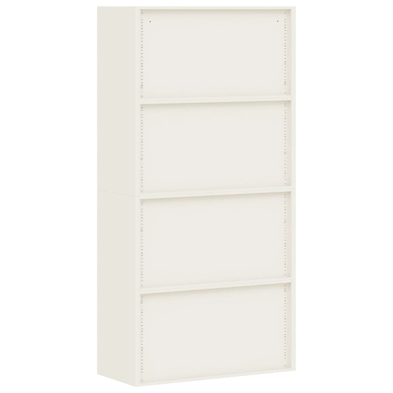 File Cabinet Anthracite and White 90x40x180 cm Steel