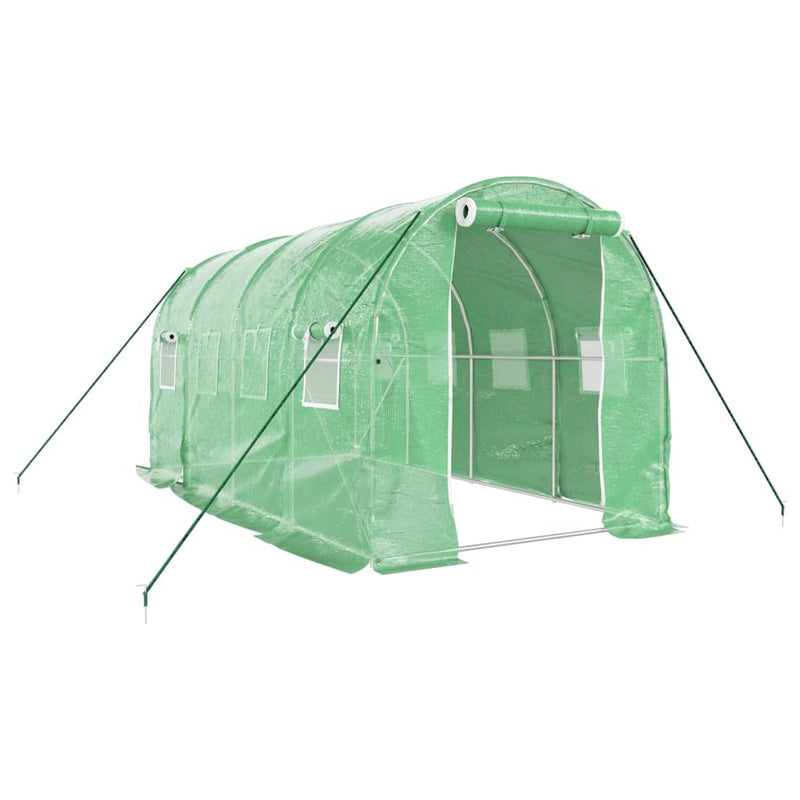 Greenhouse with Steel Frame Green 8 m² 4x2x2 m