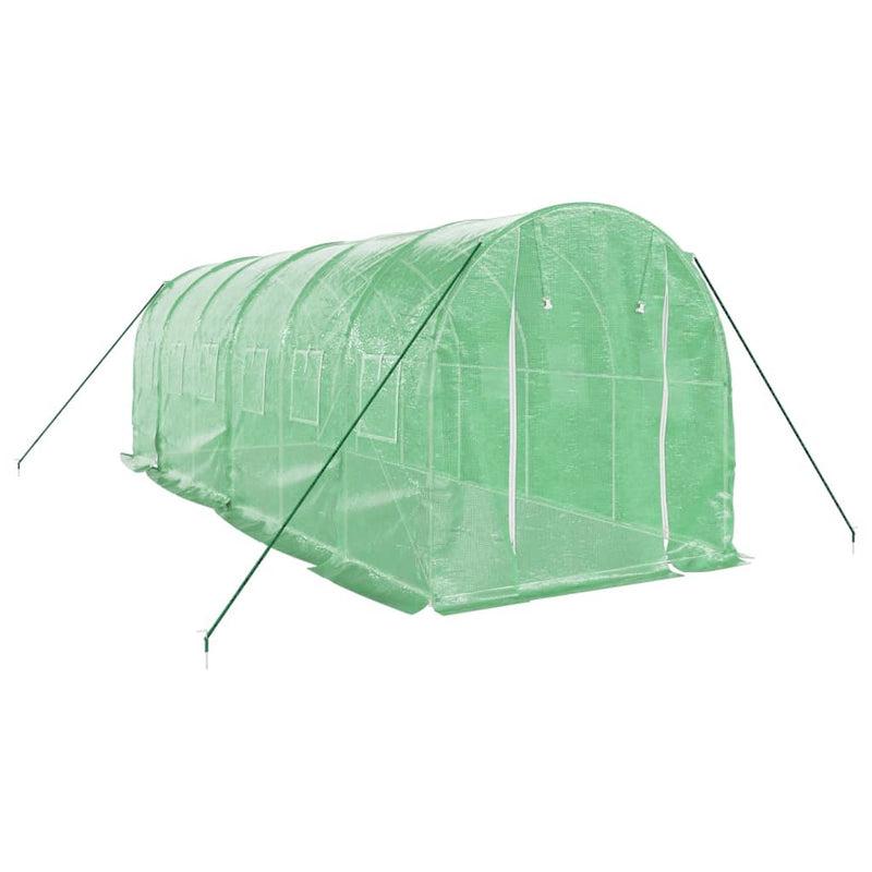 Greenhouse with Steel Frame Green 12 m² 6x2x2 m