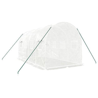 Greenhouse with Steel Frame White 8 m² 4x2x2 m