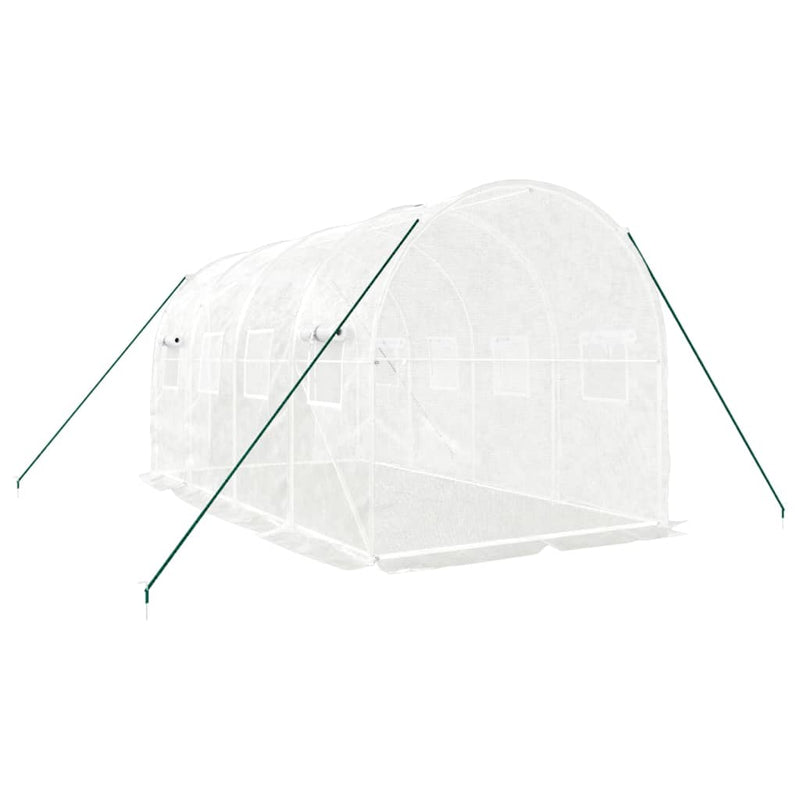 Greenhouse with Steel Frame White 8 m² 4x2x2 m