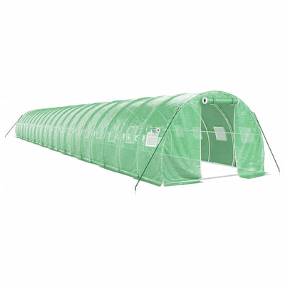 Greenhouse with Steel Frame Green 60 m² 20x3x2 m