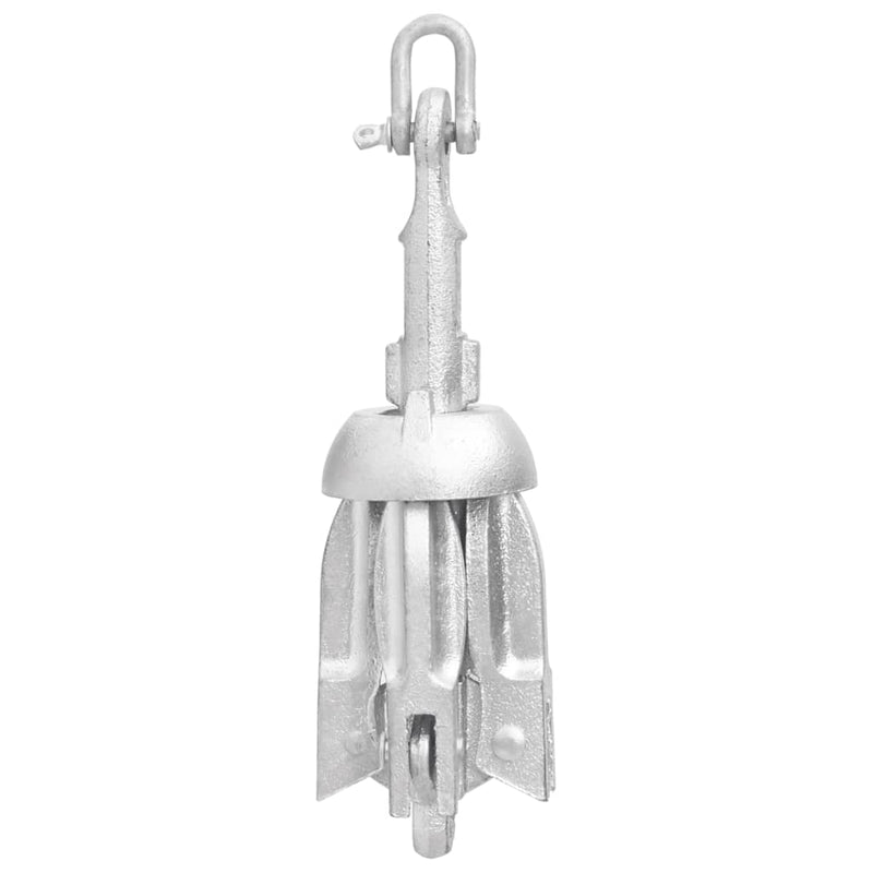 Folding Anchor with Rope Silver 0.7 kg Hot Dip Galvanized Cast Iron