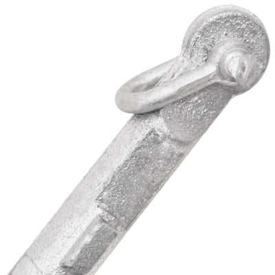 Folding Anchor with Rope Silver 0.7 kg Hot Dip Galvanized Cast Iron