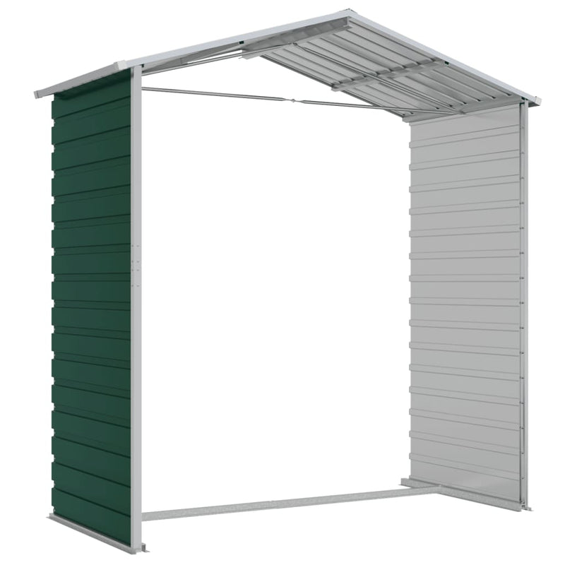 Garden Shed Green 191x130x198 cm Galvanised Steel