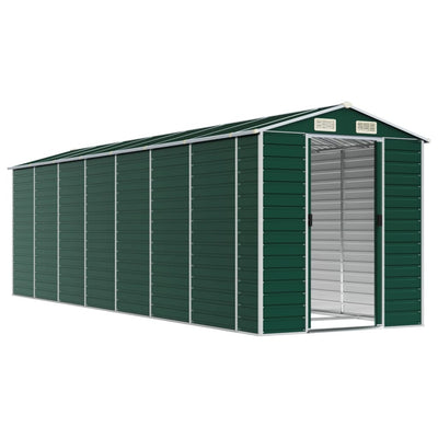 Garden Shed Green 191x640x198 cm Galvanised Steel