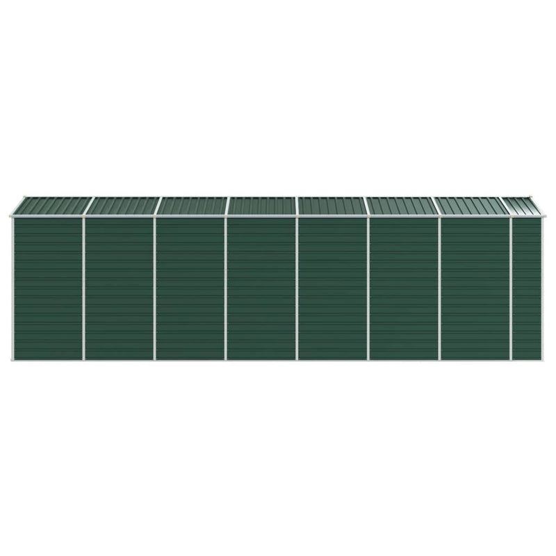 Garden Shed Green 191x640x198 cm Galvanised Steel