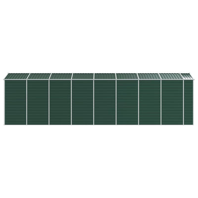 Garden Shed Green 191x725x198 cm Galvanised Steel