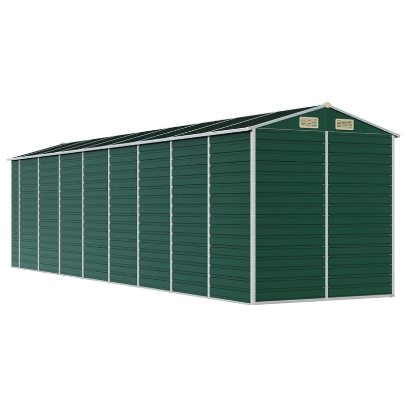 Garden Shed Green 191x725x198 cm Galvanised Steel