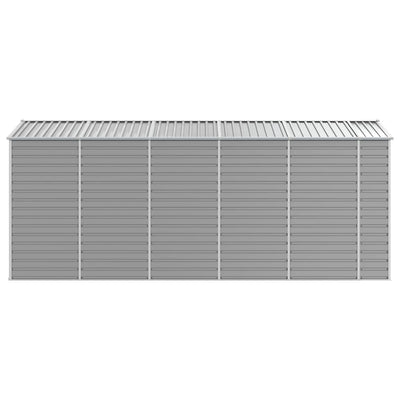 Garden Shed Light Grey 191x470x198 cm Galvanised Steel