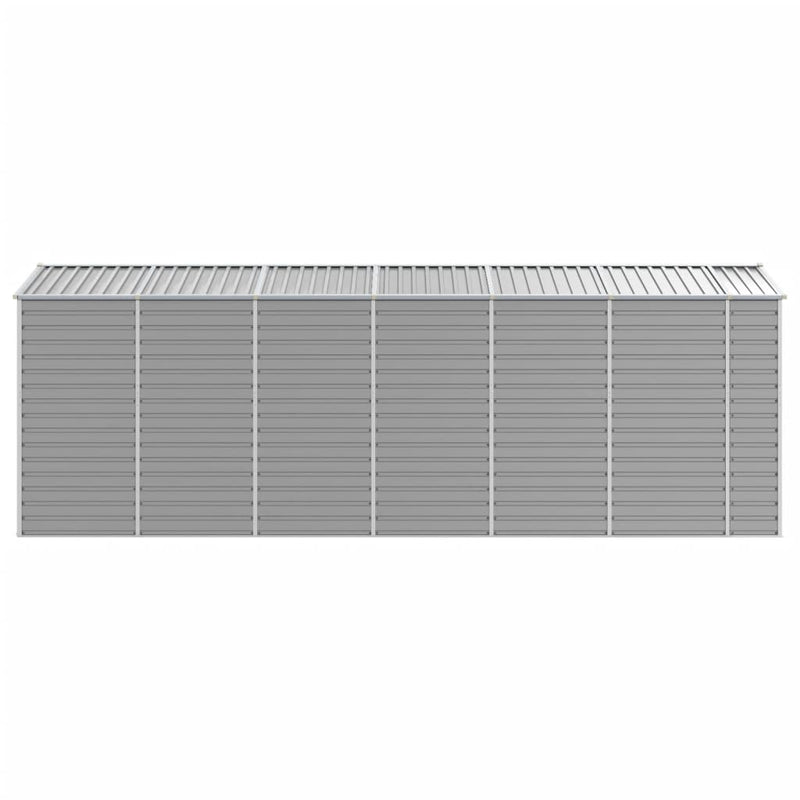 Garden Shed Light Grey 191x555x198 cm Galvanised Steel