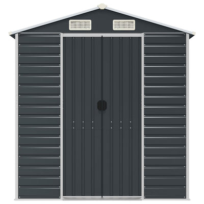 Garden Shed Anthracite 191x300x198 cm Galvanised Steel