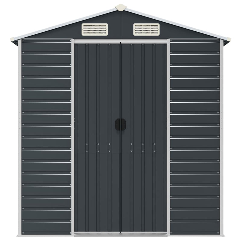 Garden Shed Anthracite 191x300x198 cm Galvanised Steel