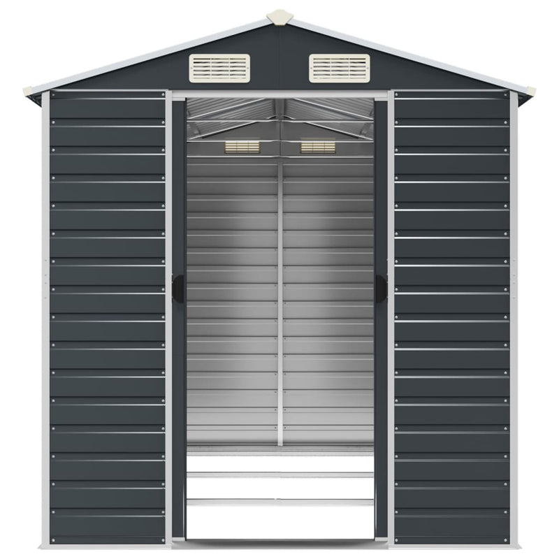 Garden Shed Anthracite 191x300x198 cm Galvanised Steel