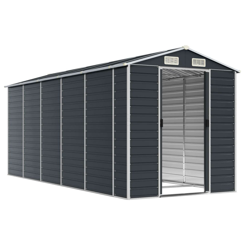 Garden Shed Anthracite 191x470x198 cm Galvanised Steel