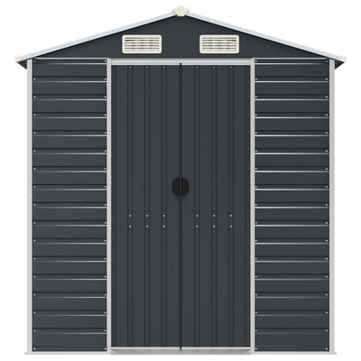 Garden Shed Anthracite 191x470x198 cm Galvanised Steel