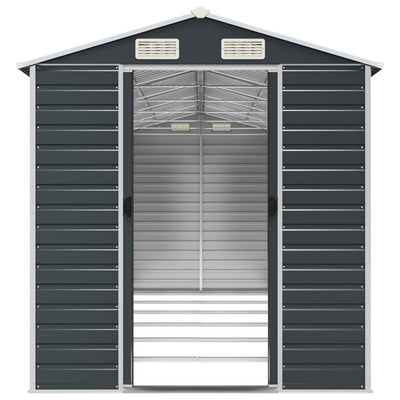 Garden Shed Anthracite 191x555x198 cm Galvanised Steel