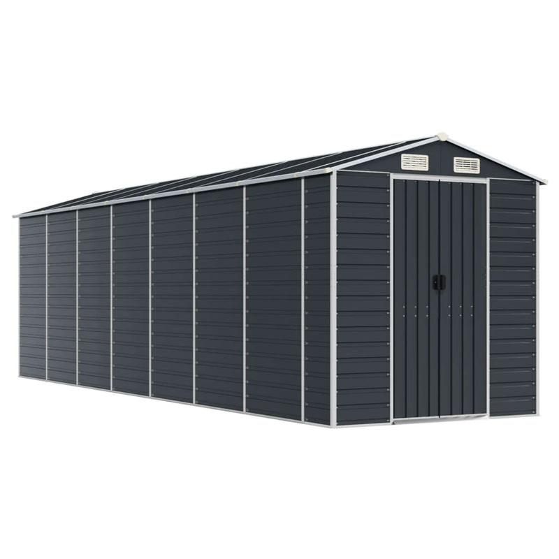 Garden Shed Anthracite 191x640x198 cm Galvanised Steel