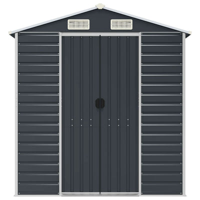 Garden Shed Anthracite 191x725x198 cm Galvanised Steel