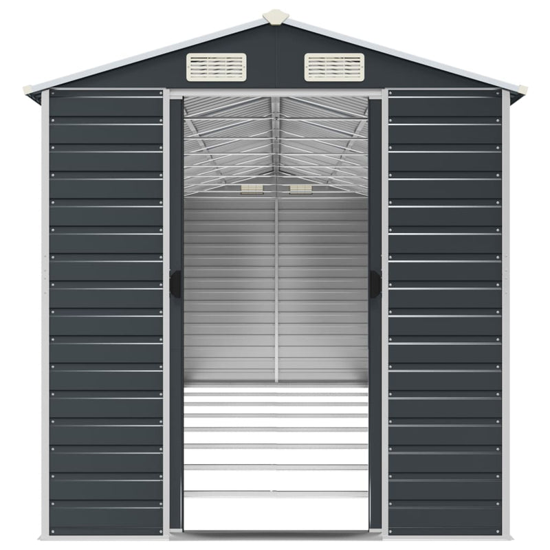 Garden Shed Anthracite 191x725x198 cm Galvanised Steel