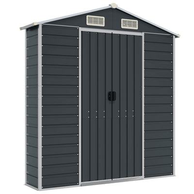 Garden Shed Anthracite 191x725x198 cm Galvanised Steel