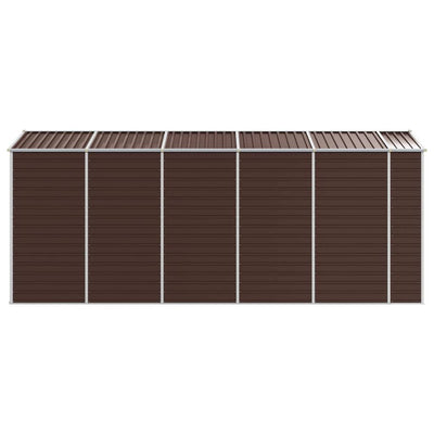 Garden Shed Brown 191x470x198 cm Galvanised Steel