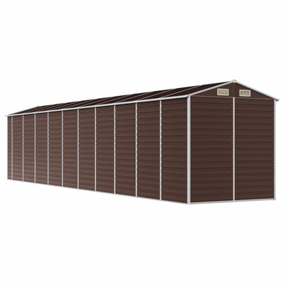 Garden Shed Brown 191x895x198 cm Galvanised Steel