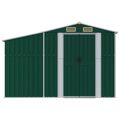 Garden Shed Green 277x192.5x179 cm Galvanised Steel