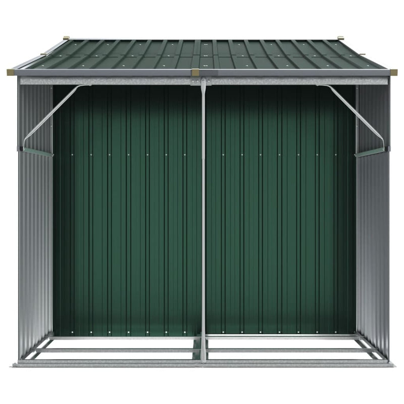 Garden Shed Green 277x192.5x179 cm Galvanised Steel