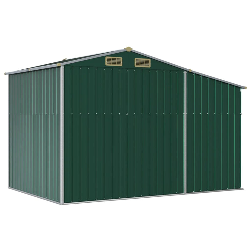 Garden Shed Green 277x192.5x179 cm Galvanised Steel