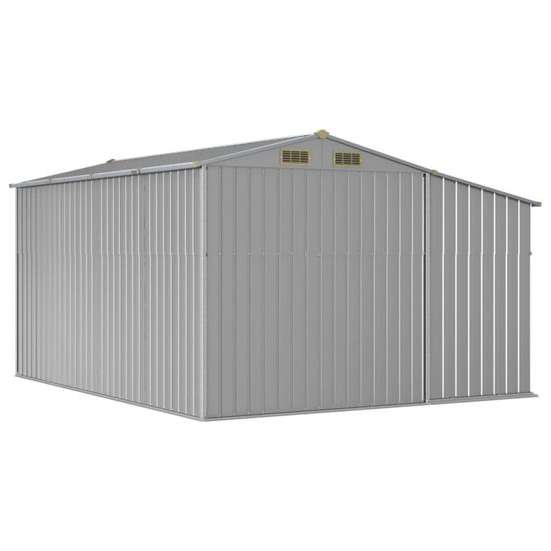 Garden Shed Grey 277x365.5x179 cm Galvanised Steel