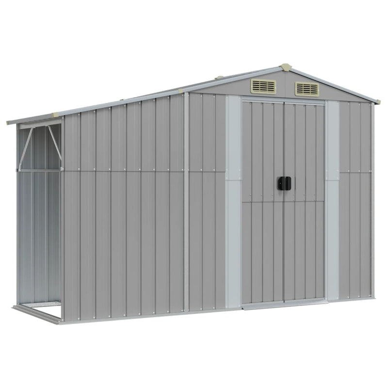 Garden Shed Grey 277x365.5x179 cm Galvanised Steel